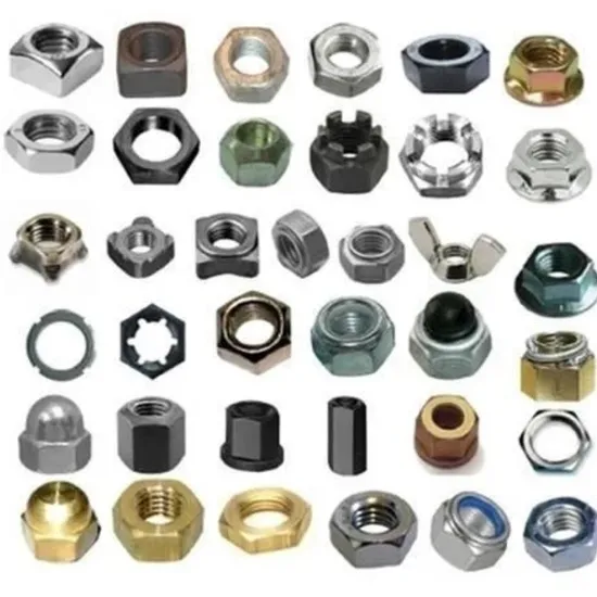Tuercas hexagonales de acero al carbono con cabeza domo para muebles
