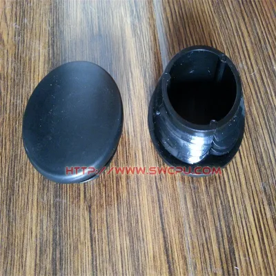 Tapón de rosca redondo de plástico PP negro personalizado/tapón para tubo